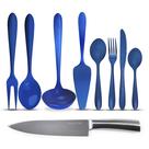 Faqueiro e Utensílio Aço Inox Lovers Azul 29 Pçs Gourmet Mix