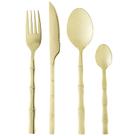 Faqueiro em inox Bambu Elegant champanhe Lyor 16 peças Faqueiro em inox Bambu Elegant champanhe Lyor 16 peças
