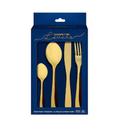 Faqueiro Gold 16 peças Lovers Ouro Talheres Gourmet Mix