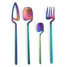Faqueiro Individual 4 Peças Aço Inox Furta-cor Skeleton Rainbow Faqueiro Individual 4 Peças Aço Inox Furta-cor Skeleton Rainbow