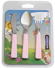 Faqueiro infantil 3 peças martinazzo - azul e rosa Faqueiro infantil 3 peças martinazzo - azul e rosa