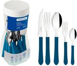 Faqueiro Inox 20 peças Leme Azul - Puro luxo da Tramontina