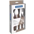 Faqueiro Inox 24 Peças Havana Tramontina Faca para Churrasco Garfo Colher Inteiriça
