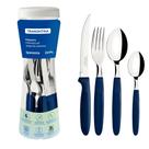 Faqueiro Inox 24 Peças Ipanema Azul Tramontina