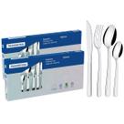 Faqueiro Inox 48 peças Tramontina Jogo de Talheres Buzios Serve 12 Pessoas