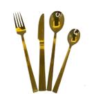 Faqueiro Inox Dourado Athenas