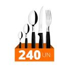 Faqueiro Ipanema 240 Peças Lâminas Em Aço Inox Cabo Preto Ptop - Tramontina Faqueiro Ipanema 240 Peças Lâminas Em Aço Inox Cabo Preto Ptop - Tramontina