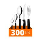 Faqueiro Ipanema 300 Peças Lâminas Em Aço Inox Cabo Preto Ptop - Tramontina