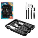 Faqueiro Jogo De Talheres 25 Peças Inox Cabo Plástico Caprese Fratelli Faqueiro Jogo De Talheres 25 Peças Inox Cabo Plástico Caprese Fratelli