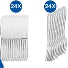 Faqueiro laguna kit 48 peças garfo e faca tramontina aço inox