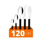 Faqueiro Leme 120 Peças Lâminas Em Aço Inox Cabo Preto Pbag - Tramontina
