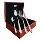 Faqueiro Pearl de Aço Inox com Estojo de Madeira 101 pçs Fracalanza