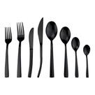 Faqueiro Ravel em aço inox 48 peças preto -Fracalanza