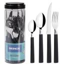 Faqueiro Riviera 24 Peças em Aço Inox Brinox Preto
