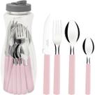 Faqueiro Tramontina Gamboa 16 Peças Rosa Talheres Aço Inox Mesa Jantar Cozinha Cabos Polipropileno Faqueiro Tramontina Gamboa 16 Peças Rosa Talheres Aço Inox Mesa Jantar Cozinha Cabos Polipropileno