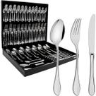 Faqueiro Tramontina Italy Inox Brilho Estojo Madeira 76 Peça