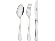 Faqueiro Tramontina Mônaco Aço Inox Facas de Mesa Forjadas Brilho Detalhes no Cabo sem Estojo 101 pç