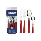 Faqueiro Tramontina New Kolor com Laminas em Aco Inox 24 Pecas Vermelho