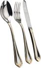 Faqueiro Victorian Friso Ouro 130 Peças Aço Inox 18/10 3MM Fracalanza