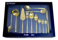 Faqueiro Wolff Viena 54 Peças De Aço Inox Dourado Faqueiro Wolff Viena 54 Peças De Aço Inox Dourado