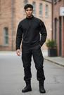 Fardamento Preto ( Calça e combat shirt )