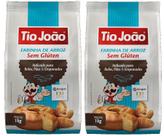 Farinha de Arroz Sem Glúten Zero lactose 1kg Tio João 2 Uni Farinha de Arroz Sem Glúten Zero lactose 1kg Tio João 2 Uni