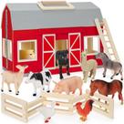 Farm Animals Toys Wooden Barn Farm com bonecos para crianças de 3 anos ou mais