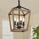 Farmhouse Chandelier Seaside Village, 4 luzes, E12, interior