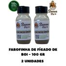 Farofinha Saborizante Natural Carne Fígado de Boi Bovino Desidratado Palatável Saudável - 100 gramas