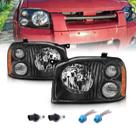 Faróis AmeriLite Nissan Frontier 2001-2004 Par Preto