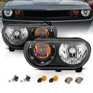 Faróis AmeriLite para Dodge Challenger 2008-2014, halógenos Faróis AmeriLite para Dodge Challenger 2008-2014, halógenos