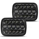 Faróis de LED BICYACO DOT 110W - Feixe Alto/Baixo (14x18cm) - Preto