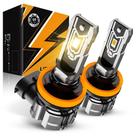 Faróis de Neblina Auxbeam H11 H8 H9 - 10000LM 3000K Amarelo Dourado