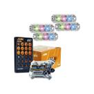 Faróis led rgb ajk ritmico 3.0 strobo