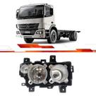 Farol Atego 2013 Ate 2016 Ld Com Pisca Suporte Usa Lampadas H7/H1