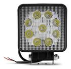 Farol aux. universal led quadrado 6000k 10v/30v 2400lm shocklight