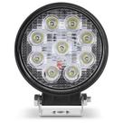 Farol Auxiliar 9 Leds Redondo Universal 6000K 10/30V 2400LM Farol Auxiliar 9 Leds Redondo Universal 6000K 10/30V 2400LM