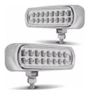 Farol Auxiliar Led Slim Estrobo Cromado 12v Branco Ap960