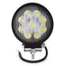 Farol Auxiliar Milha Redondo e Quadrado 9 Leds 27w Universal 12v/24v