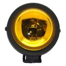 Farol Auxiliar Mini Redondo Carcaca Preta Ambar 85mm