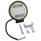 Farol Auxiliar Redondo 38 Leds Cristal Bivolt 26W 6000K Duas funções Farol Seta Carcaça Aluminio Preto Farol Auxiliar Redondo 38 Leds Cristal Bivolt 26W 6000K Duas funções Farol Seta Carcaça Aluminio Preto