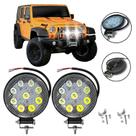Farol Auxiliar Redondo Milha Led 6000K 27W Jipe 2 Unidades