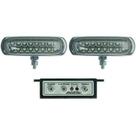 Farol Auxiliar Strobo Slim 16 Leds Corpo Cromado 12v Branco Universal Nk-600960
