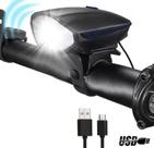 Farol Bicicleta Recarregável Usb C/ Buzina 140db + Speaker