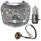 Farol Bloco Optico Nxr Bros125 2013 A 2015 Bros150 2009 A 2012 Com Lâmpada M5 Soquete 2 Polos
