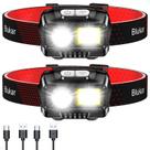 Farol Blukar LED recarregável 2000L à prova d'água, pacote com 2 Farol Blukar LED recarregável 2000L à prova d'água, pacote com 2