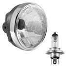 Farol Cg Titan 150 KSESESD Fan 150 Ano 2004 a 2013 Aro Cromado de Aço / Acompanha Lâmpada Biodo H4