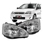Farol Chevrolet Corsa Montana Máscara Cromada 2003 2004 2005 2006 2007 2008 2009 2010 2011 2012