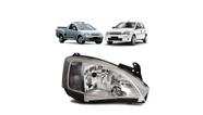 Farol chevrolet montana g1 2003 a 2010 masc cromada direito