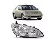 Farol Civic 2004 ate 2006 Lado Esquerdo Importado BapImports